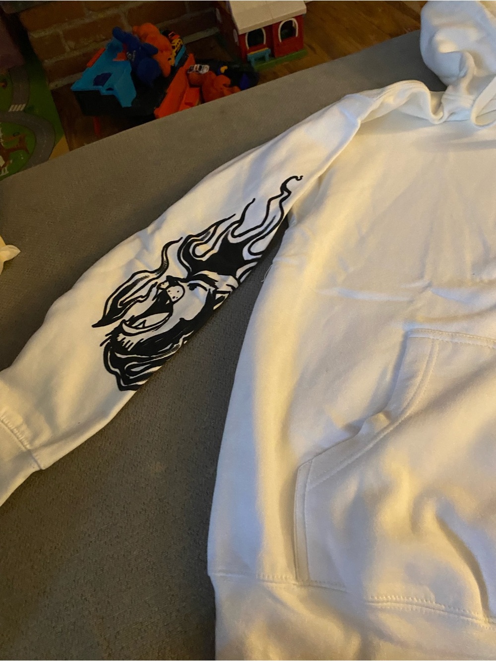 Unbranded White Performance Jacket-Inspired Graphic Tee - Picture 5 of 5